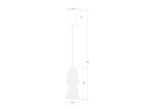 Miniaturka 2 - Lampa wisząca Elasona LED 5 W czarno-mosiężna – zdjęcie 3