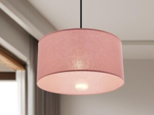 Miniaturka 4 - Jasnowrzosowa lampa wisząca Elavora ze świecącym abażurem