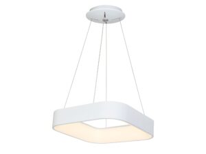 Miniaturka 9 - Lampa wisząca Elemina 50 cm biała na białym tle