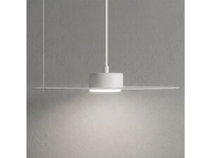 Miniaturka 12 - Biała lampa Elenora Ø35 cm w aranżacji nowoczesnej jadalni