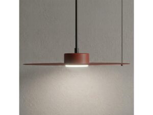 Miniaturka 15 - Burgundowa lampa Elenora Ø35 cm w nowoczesnym salonie