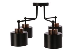 Miniaturka 1 - Lampa wisząca Elerio czarna widok z innego kąta