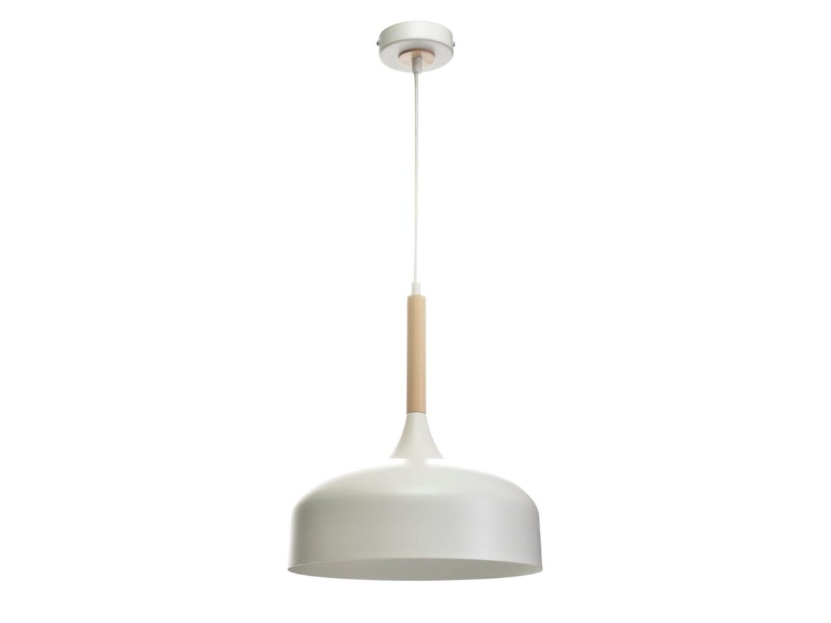 Lampa wisząca Eletina E27 30 cm z drewnianym detalem