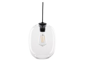 Miniaturka 3 - Transparentna lampa wisząca Elio ze szklanym kloszem, drugi widok produktu