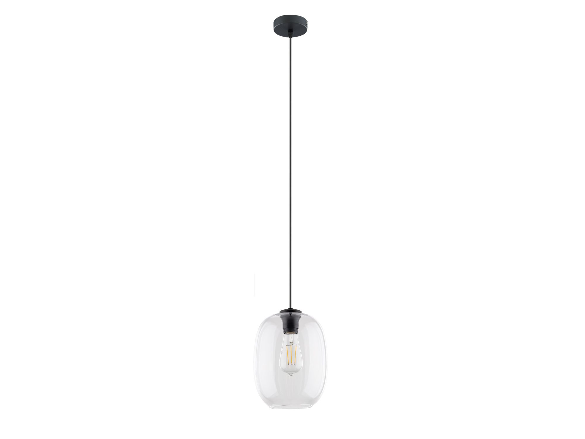 Lampa wisząca Elio z bezbarwnym przezroczystym kloszem