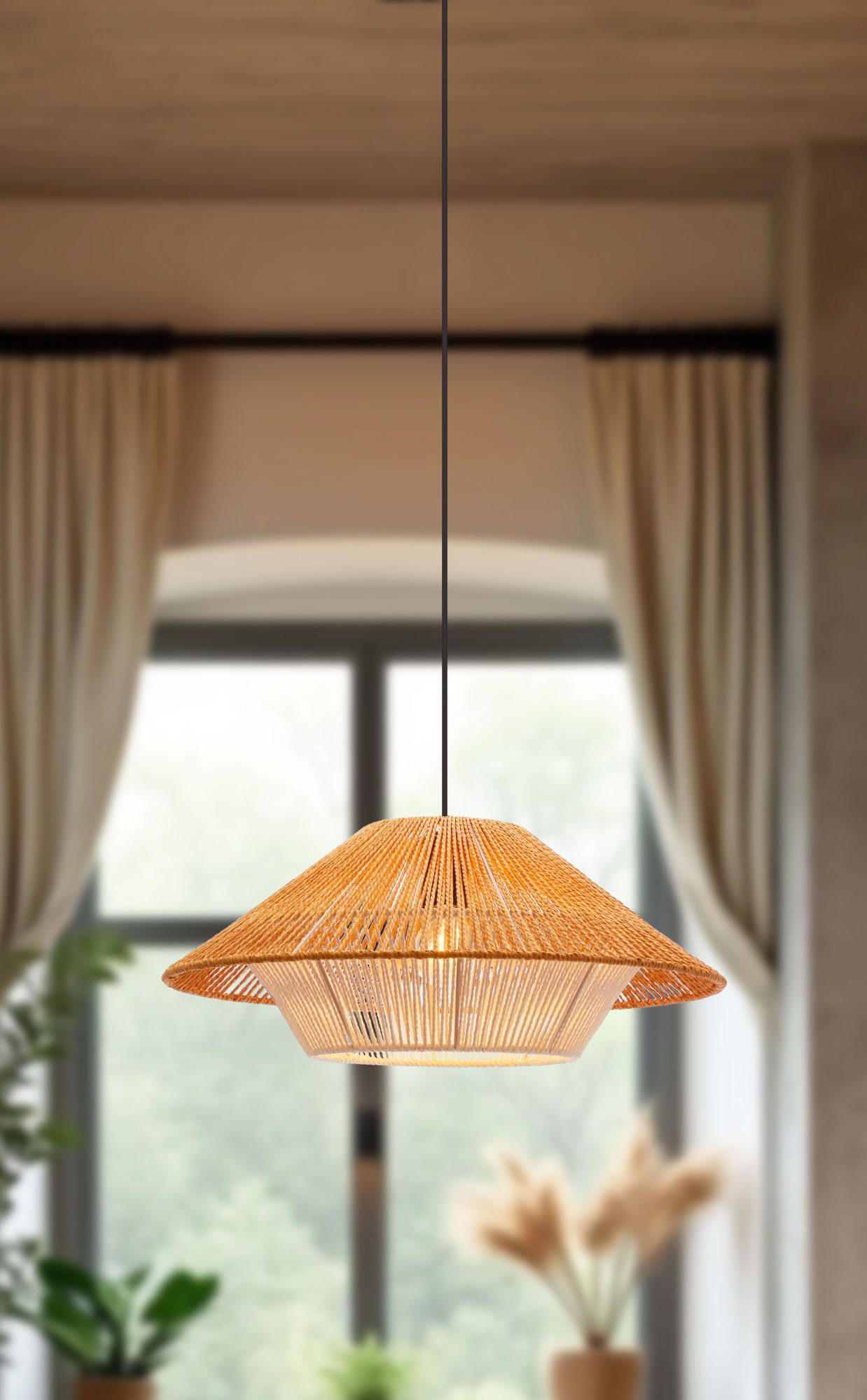 Wisząca lampa Elirano 50 cm w aranżacji wnętrza