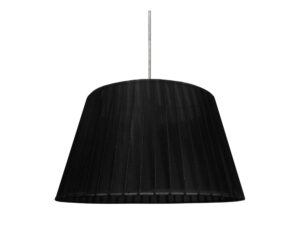 Miniaturka 3 - Lampa wisząca Elisino z plisowanym czarnym abażurem organzowym