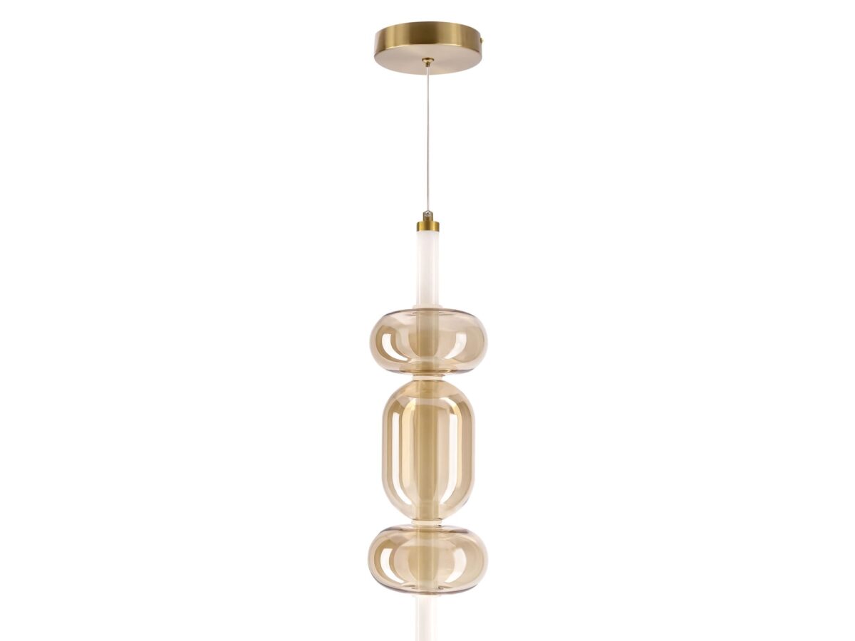 Lampa wisząca Elitora LED 8 W z trzema szklanymi segmentami