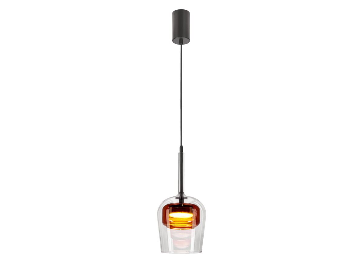 Lampa wisząca Elovira ze szklanym kloszem 16 cm