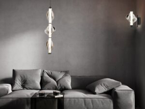 Miniaturka 4 - Lampa wisząca Elva czarna LED 22 W w aranżacji wnętrza