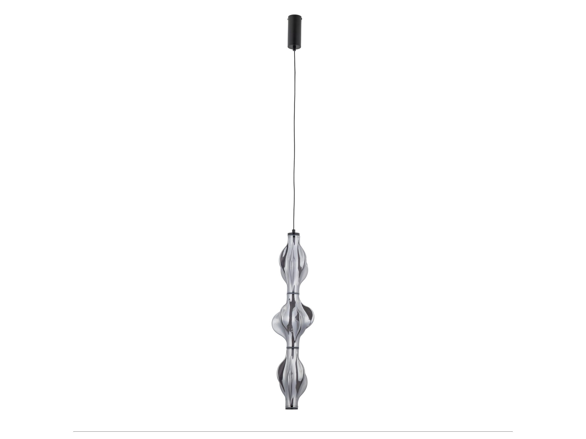 Lampa wisząca Elva czarna LED 22 W z trzema grafitowymi elementami szkła