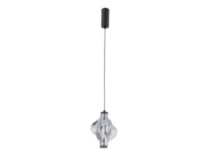 Miniaturka 2 - Lampa wisząca Elva czarna LED 8 W z jednym grafitowym szklanym kloszem