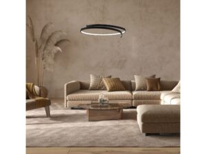 Miniaturka 2 - Lampa wisząca Elvileta nad beżową sofą w przytulnym salonie
