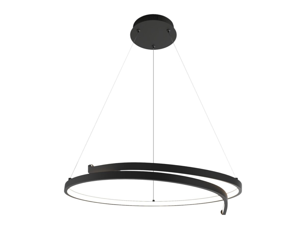 Lampa wisząca Elvileta LED 35 W czarna 55 cm