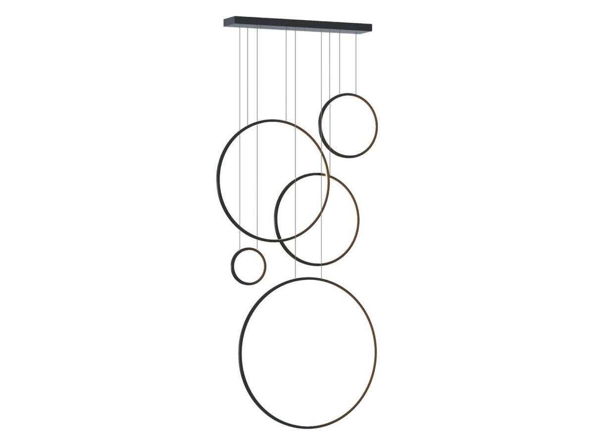 Lampa wisząca LED Emadena 5 pierścieni 100 W