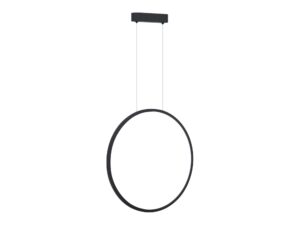 Miniaturka 5 - Czarna lampa wisząca Emadena LED 28 W na białym tle