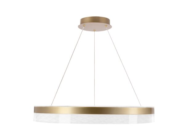 Lampa wisząca Emasona LED w kawowym wykończeniu z ozdobnymi kryształkami