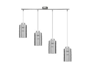 Miniaturka 2 - Emetio lampa wisząca czteropunktowa z czterema szklanymi kloszami na belce