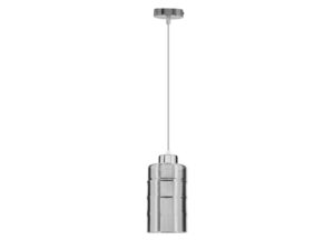 Miniaturka 2 - Pojedyncza lampa wisząca Emetio z przydymionym lustrzanym szklanym kloszem