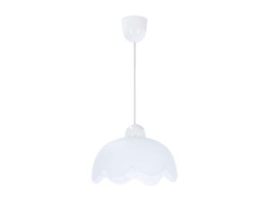 Miniaturka 2 - Lampa wisząca Emevina 18 cm z białym szklanym kloszem na jasnym tle