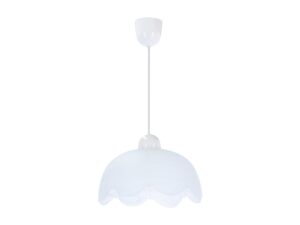 Miniaturka 3 - Lampa wisząca Emevina 25 cm z białym szklanym kloszem na jasnym tle