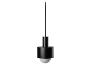 Miniaturka 1 - Czarna lampa wisząca ENKEL 1 z maskownicą i przewodem