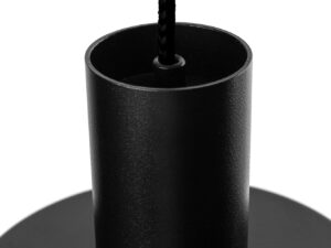 Miniaturka 3 - Czarna lampa wisząca ENKEL 1 nad biurkiem w jasnym pokoju