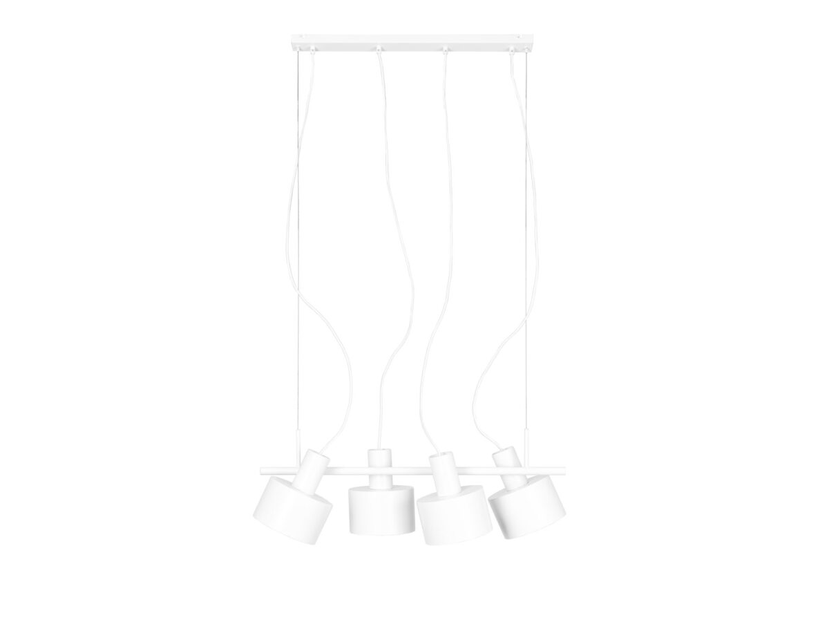Lampa wisząca ENKEL 4 z czterema metalowymi kloszami