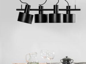 Miniaturka 5 - Lampa wisząca ENKEL 4 czarna w aranżacji wnętrza