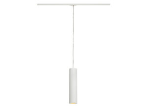 Miniaturka 1 - Biała lampa wisząca Enola-B GU10 z adapterem do szyny 1-fazowej