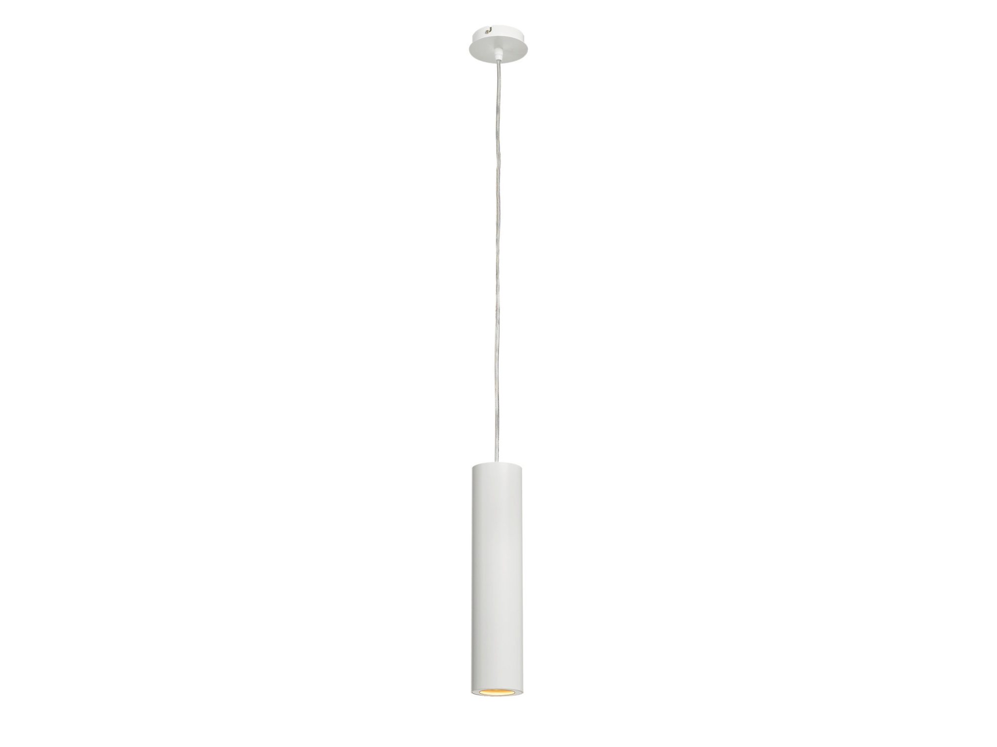 Biała lampa wisząca Enola-B PD-1 na białym tle