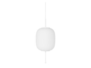 Miniaturka 6 - Biała lampa wisząca EPLI B z mlecznym szklanym kloszem