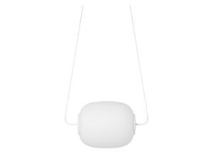 Miniaturka 6 - Lampa wisząca EPLI biała z mlecznym kloszem, widok z przodu