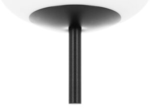 Miniaturka 5 - Detal czarnej lampy EPLI MINI – metalowy trzpień pod szklanym kloszem