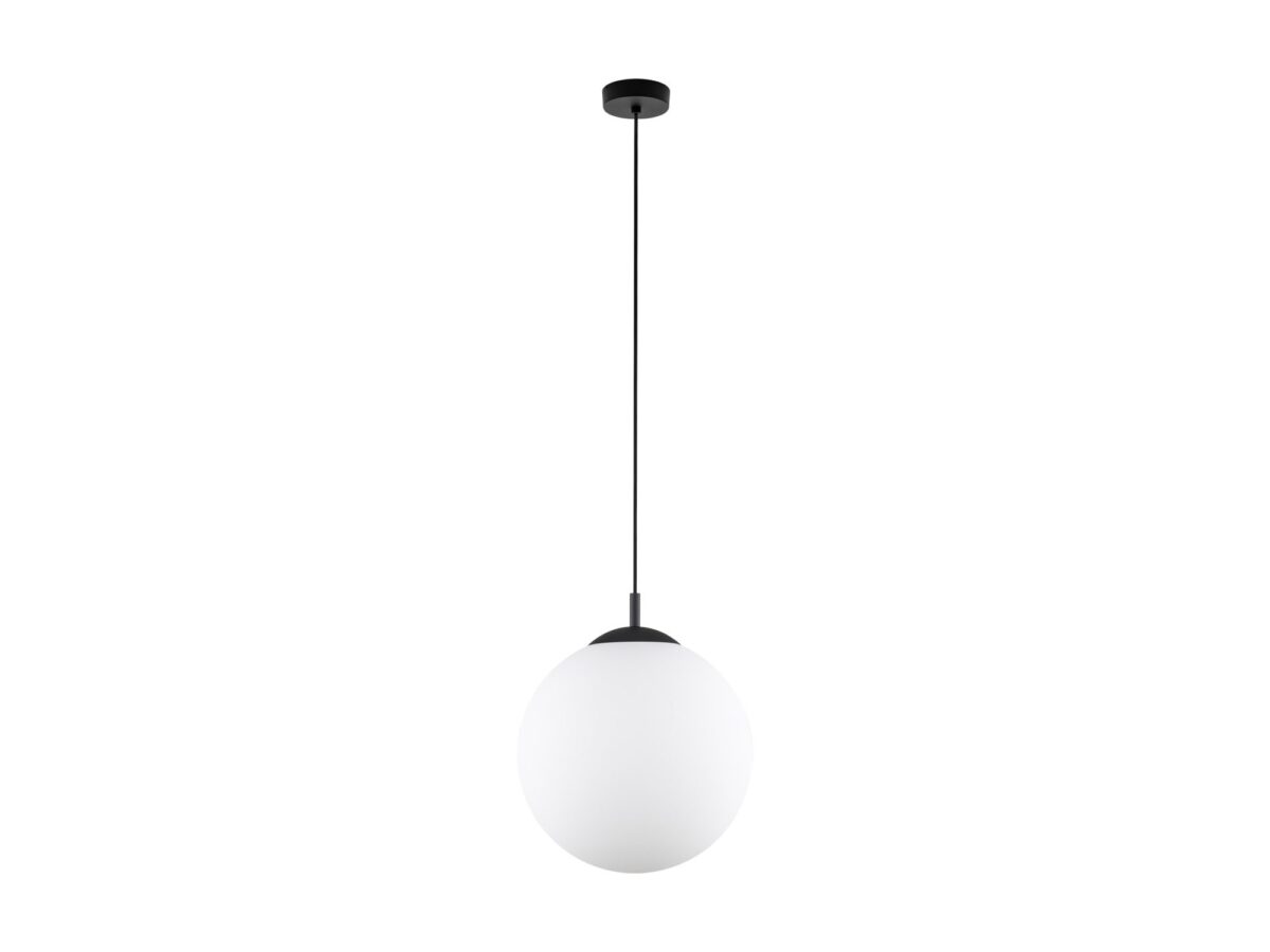 Lampa wisząca Esme z białym szklanym kloszem kulą 35 cm