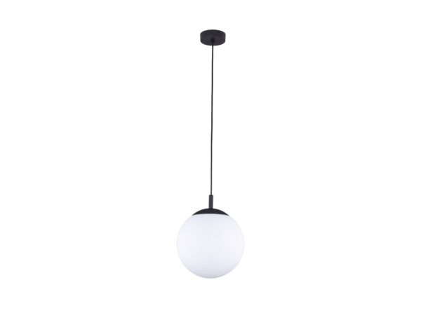 Lampa wisząca Esme z białym szklanym kloszem kulistym 25 cm