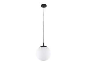 Miniaturka 2 - Lampa wisząca Esme z białym szklanym kloszem kulistym 30 cm