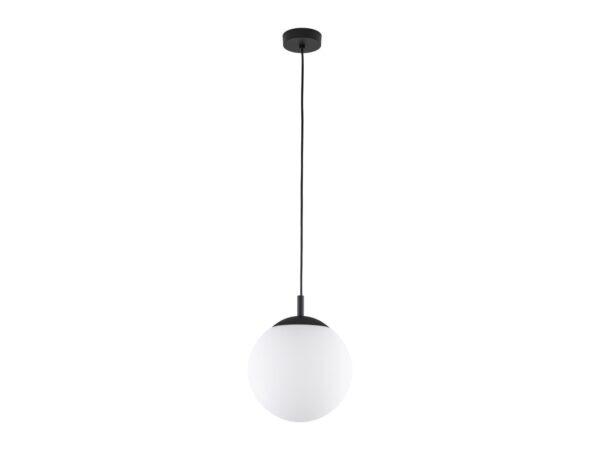 Lampa wisząca Esme z białym szklanym kloszem kulistym 30 cm