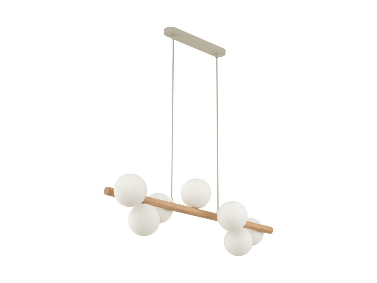 Lampa wisząca Estera 7-punktowa ze szklanymi kulami