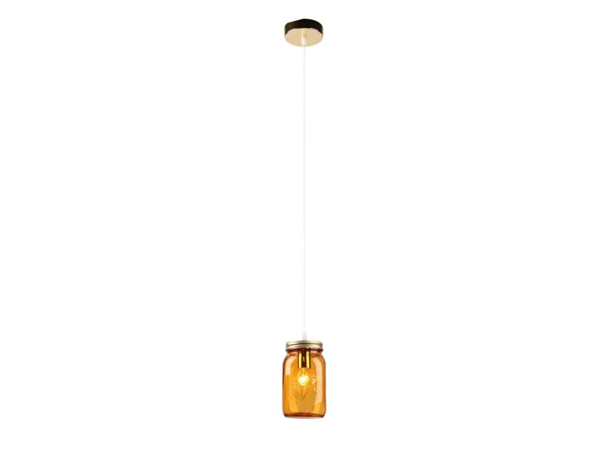 Lampa wisząca Evimena 10 cm klosz pomarańczowy lub fioletowy