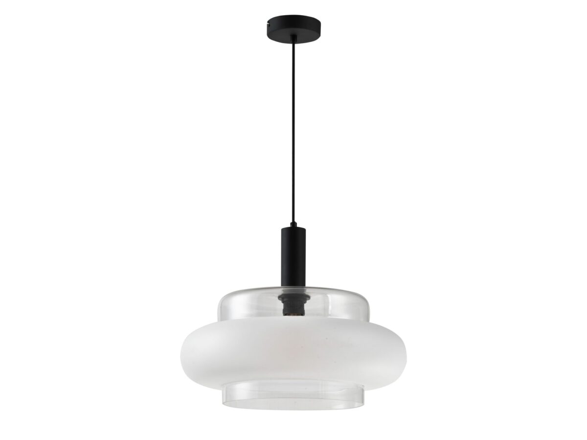 Lampa wisząca Evodino ze szklanym kloszem 40 cm E27
