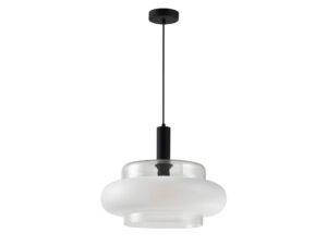 Miniaturka 12 - Lampa wisząca Evodino ze szklanym kloszem 40 cm E27