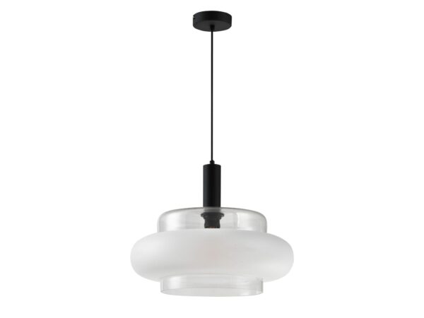Lampa wisząca Evodino ze szklanym kloszem 40 cm E27