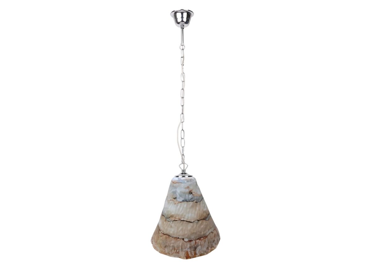 Lampa wisząca Evomona 30 cm z marmurkowym kloszem