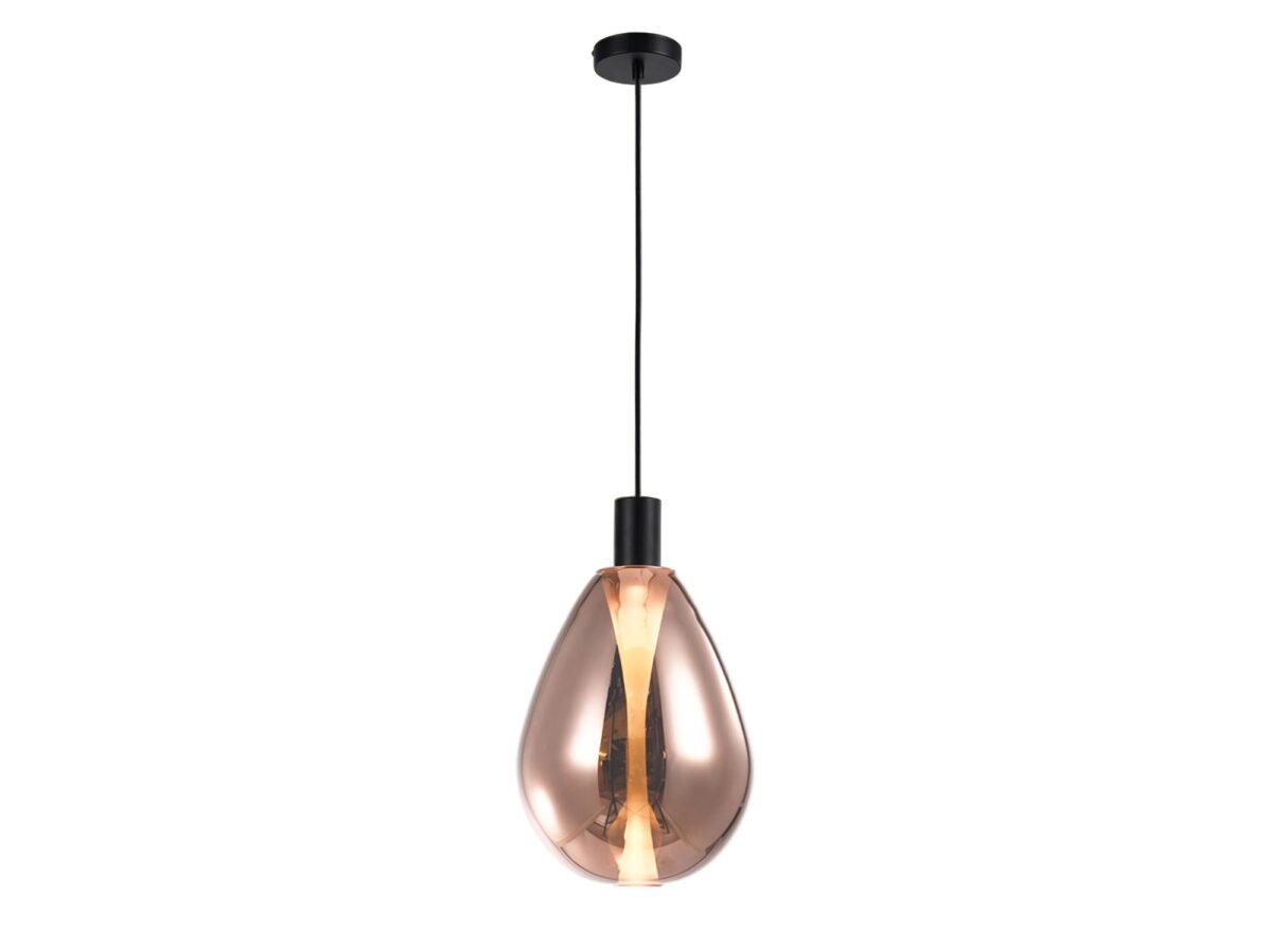 Lampa wisząca Evorena 20 cm G9 – szkło miedziane lub przydymione