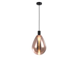 Miniaturka 5 - Lampa wisząca Evorena 20 cm miedziana na białym tle