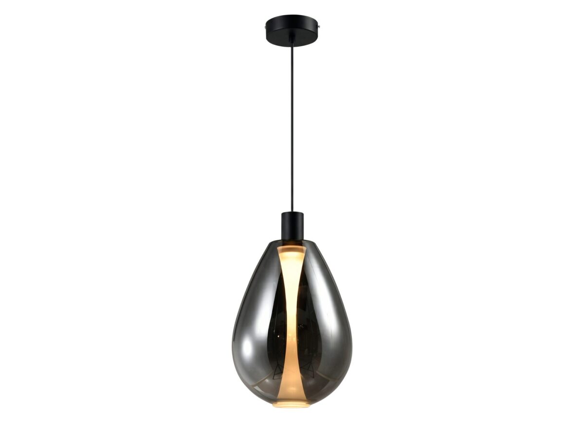 Lampa wisząca Evorena 30 cm GU10 – szkło miedziane lub przydymione
