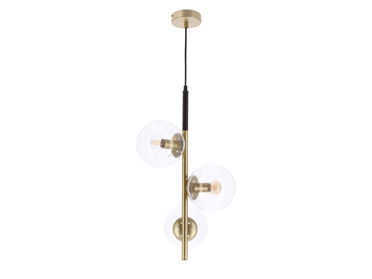 Lampa wisząca Evosano 3-punktowa ze szklanymi kulami E14