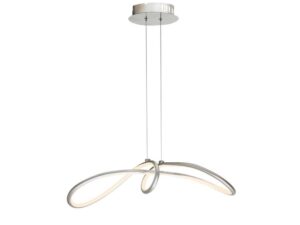 Miniaturka 3 - Srebrna lampa wisząca LED Evosela o falistej formie