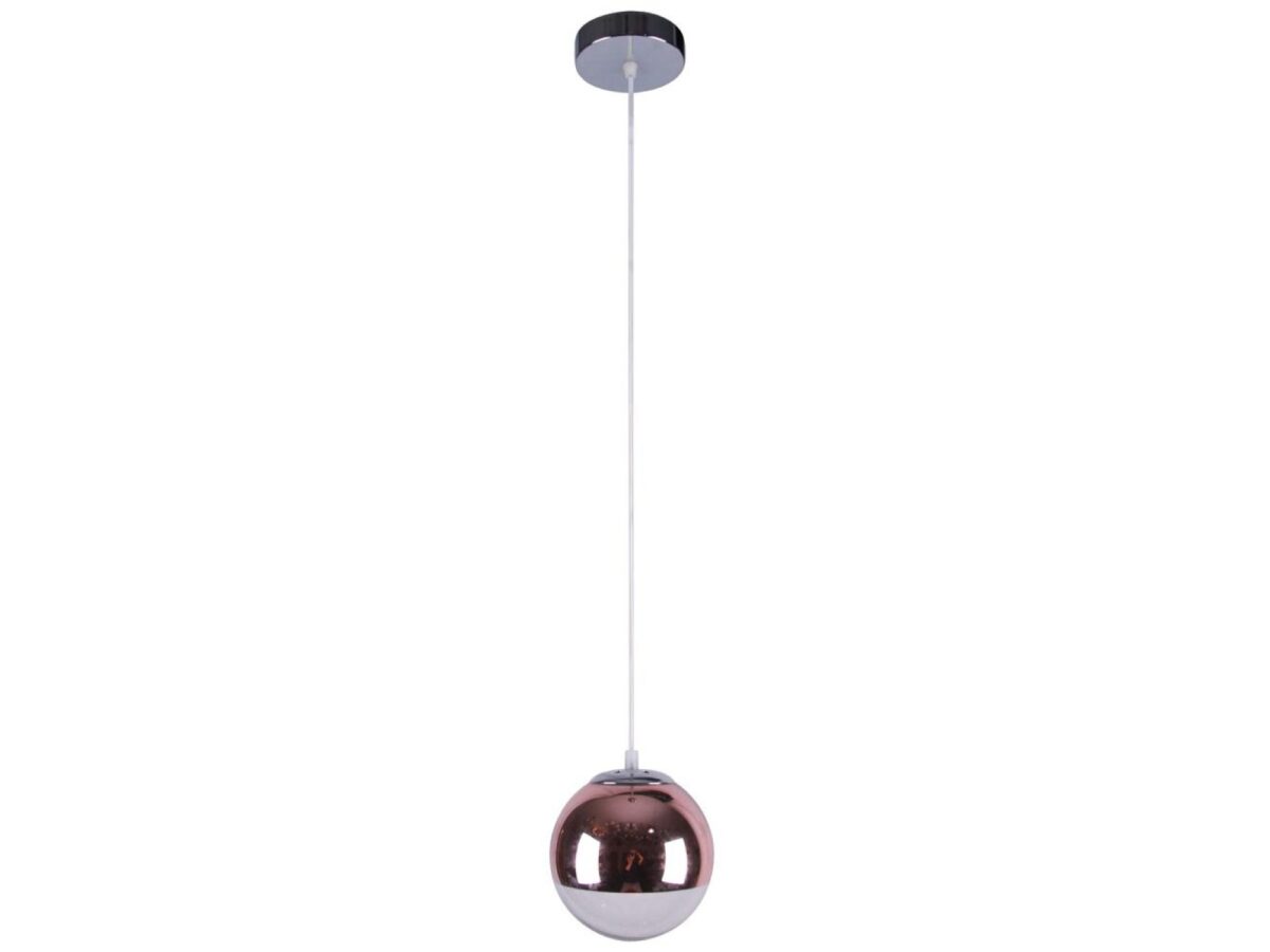 Lampa wisząca Falarino 20 cm różowo-złota ze szkła